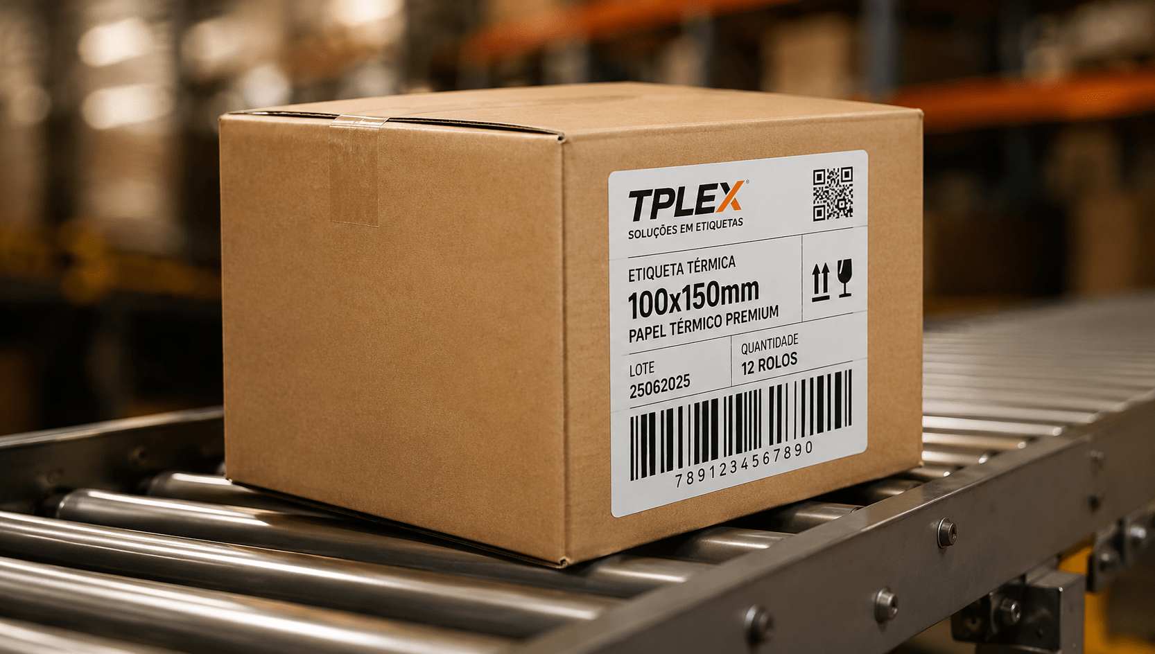 Caixa com etiqueta TPLEX
