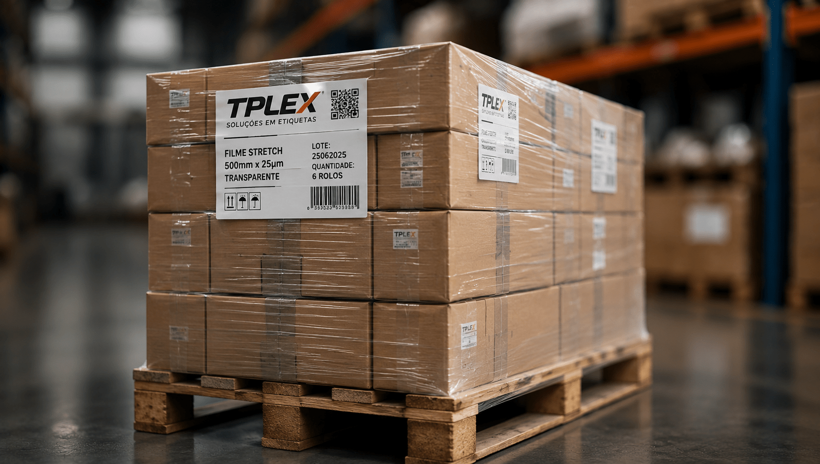 Pallet com stretch